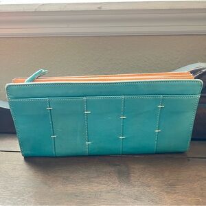 Tusk Stylish Teal Clutch Wallet Wristlet